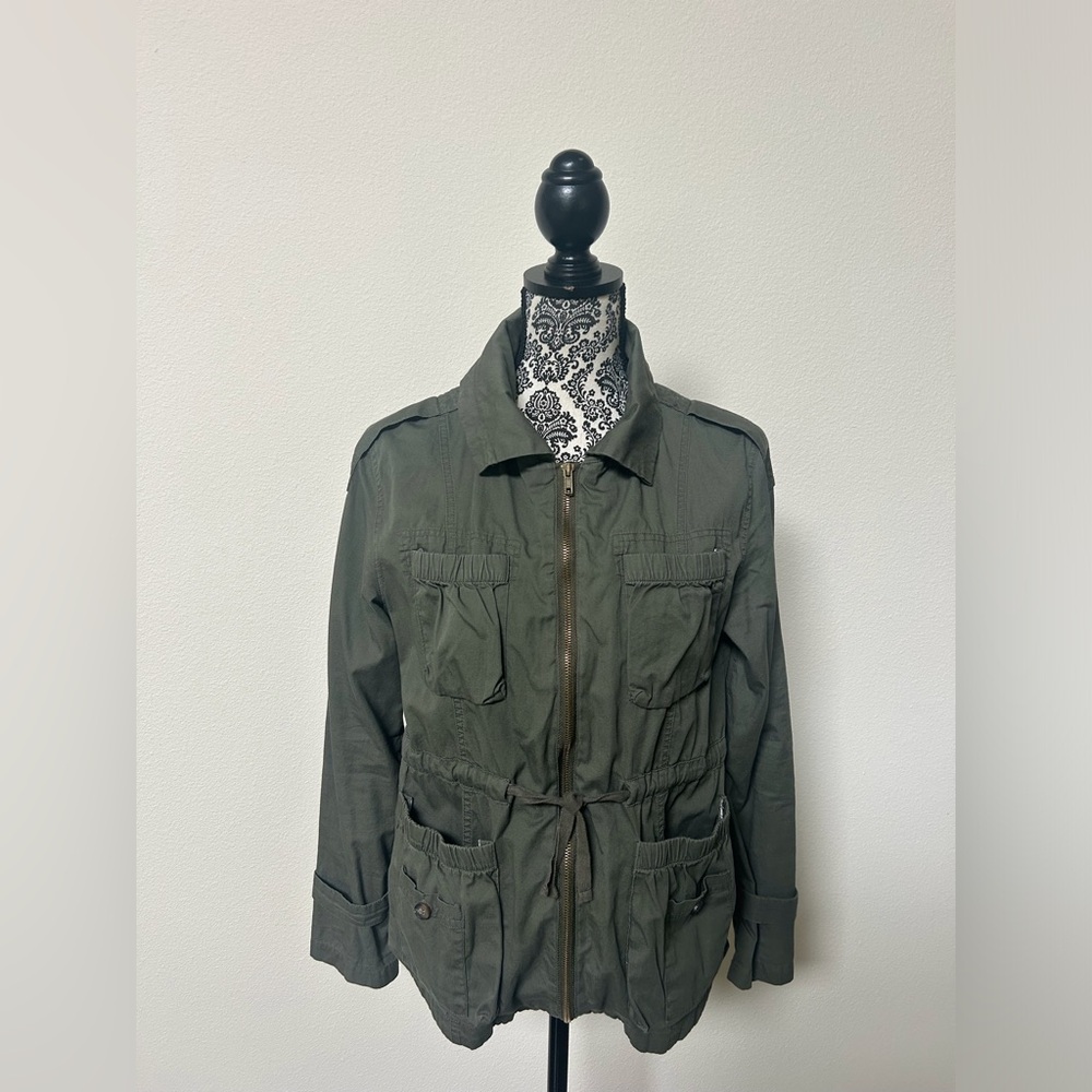 Bar III Olive Green Utility Jacket M